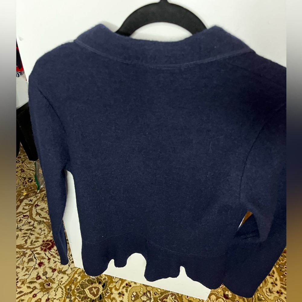 Jones Nee York Petite‎ Small navy peplum wool jacket - Picture 3 of 7